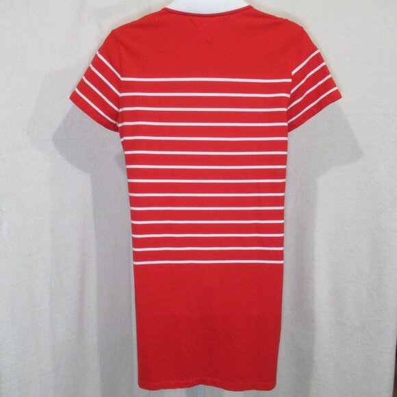 Tommy Hilfiger Red & White Striped Polo Dress | Size XL - Picture 3 of 10